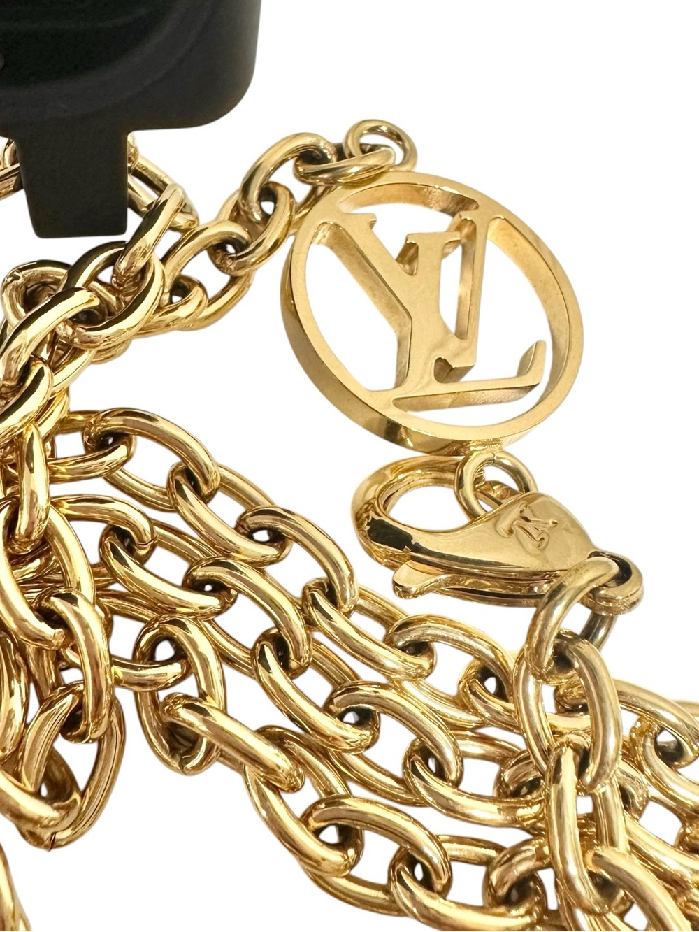 Louis Vuitton Black Matte Embossed Monogram Trunk iPhone 14 Pro Case Gold Chain - Picture 6 of 16